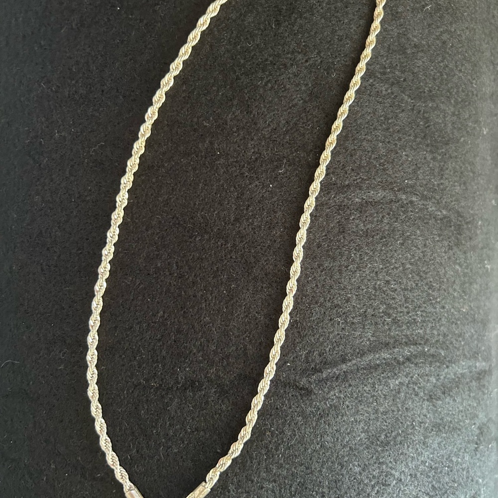 Stylish Silver Rope Chain Necklace